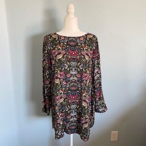 J. Jill long , long sleeve floral pattern sz L